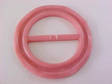Vintage Pink Belt Buckle Plastic Molded Design